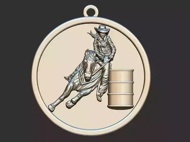 Woman Horse Barrel Racing