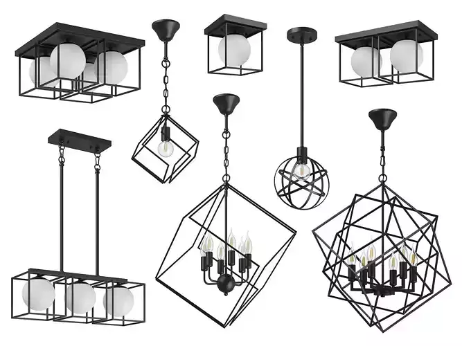 732 Gabbia Lightstar Collection of Loft Lamps 
