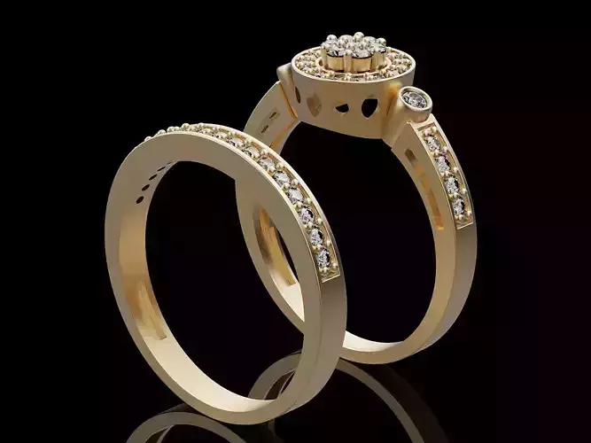 Lux ring silver gold sterling printable jewelry 3D model