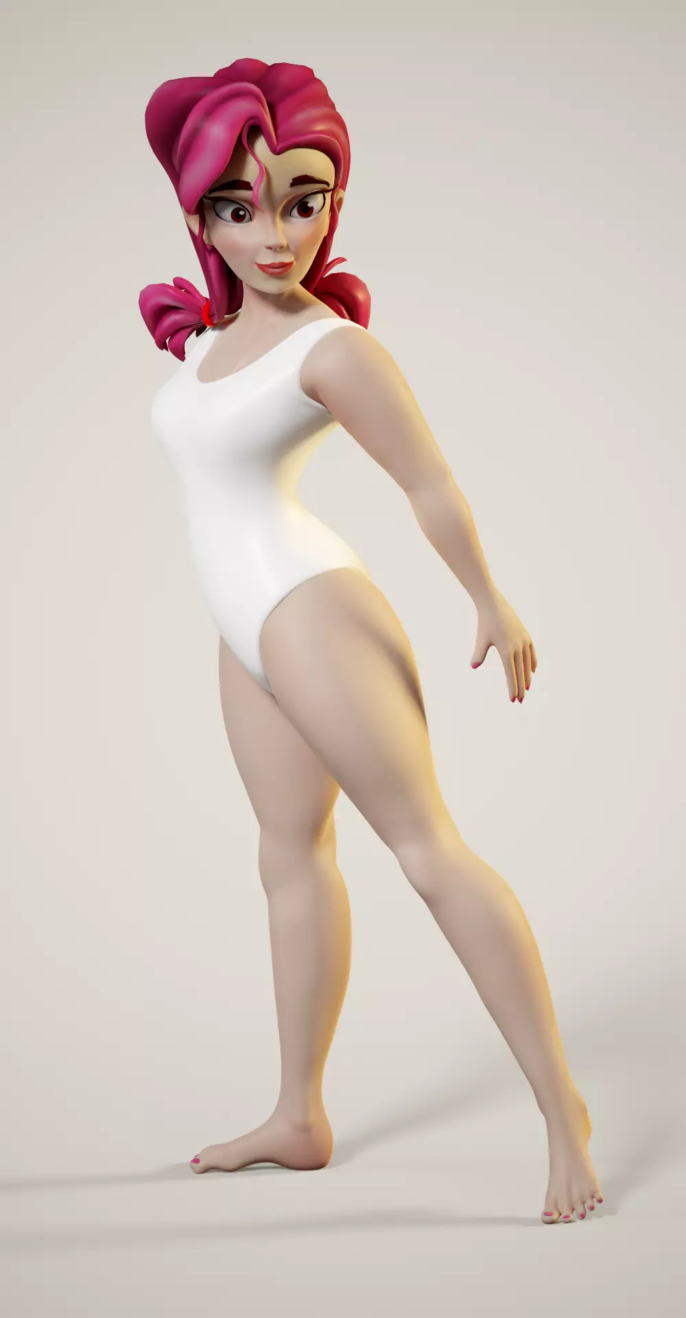 Female in a Swimsuit Pose 2 3D print model_0