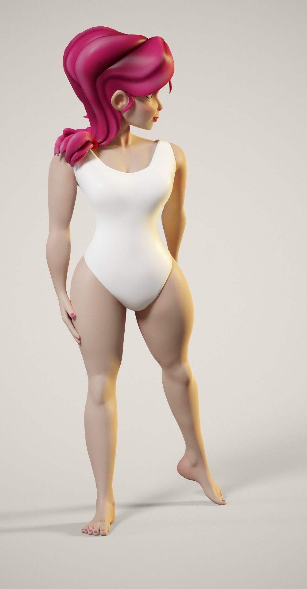 Female in a Swimsuit Pose 2 3D print model_3