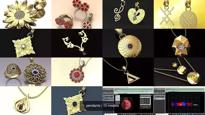 pendants 3D Model Collection