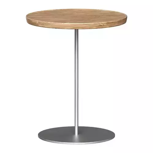 Pal 6751 Side Table - Brushed Steel Oak Light Oil