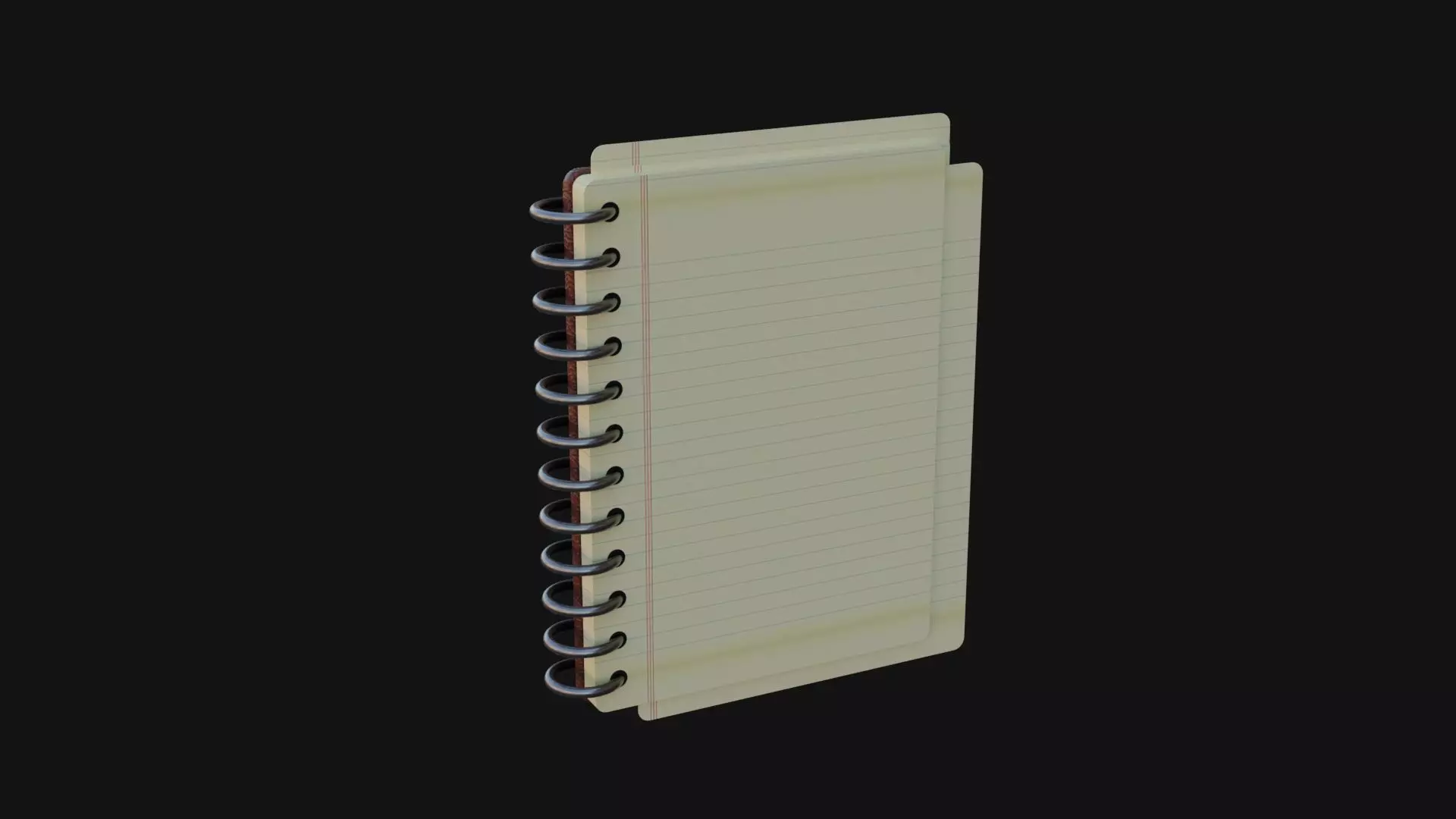 NOTEBOOK Low-poly 3D model