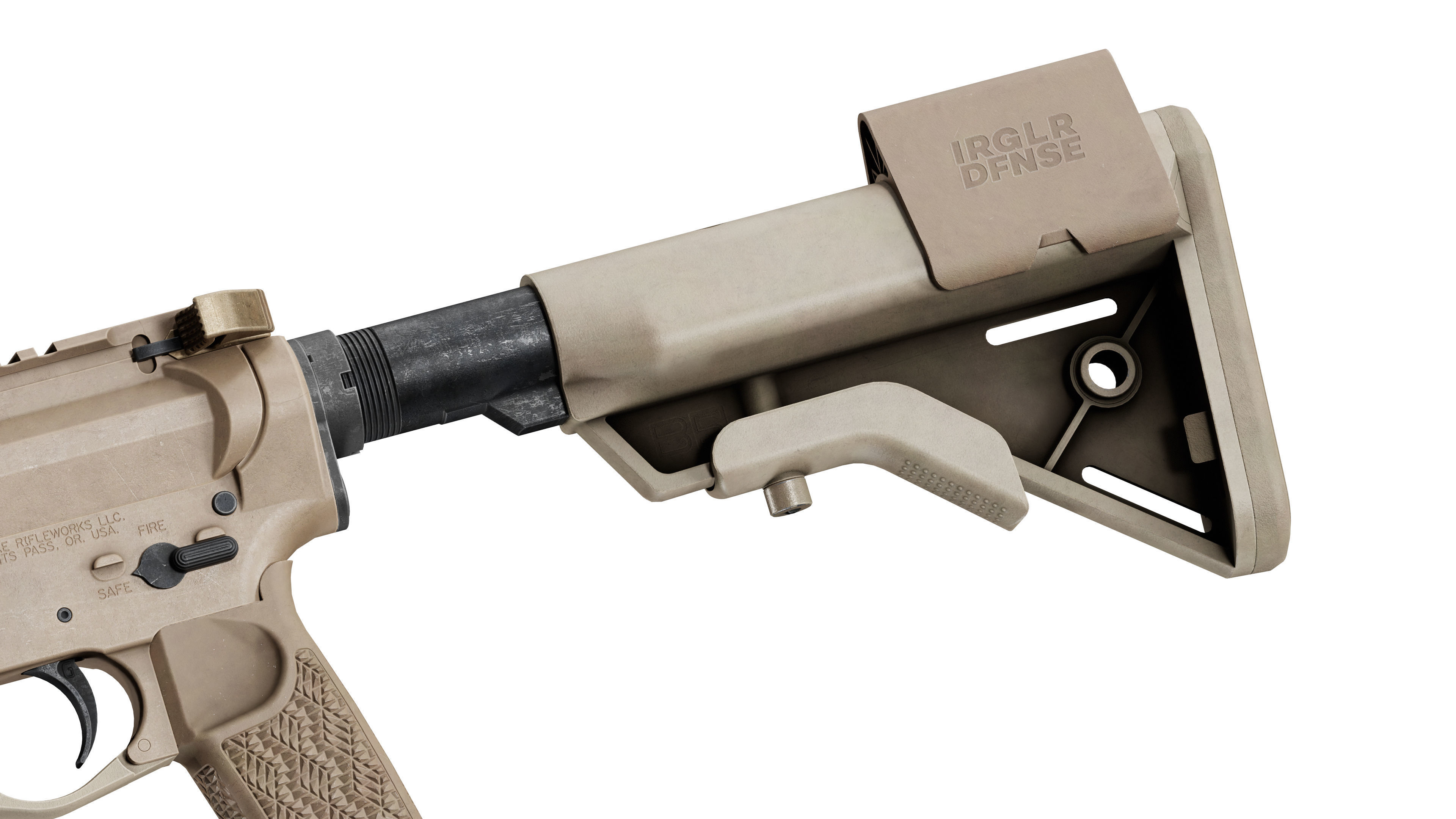 NOVESKE IRREGULAR DEFENSE CHAINSAW RIFLE Low-poly 3D model_7