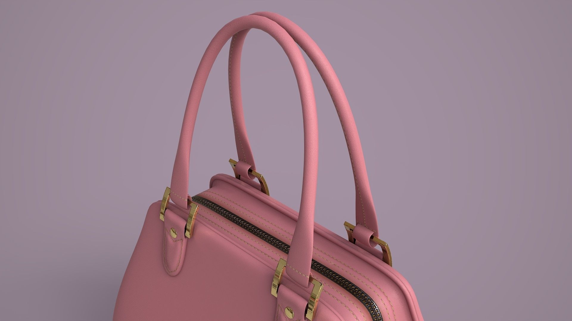 Hand Bag Game Ready Low-poly 3D model_7