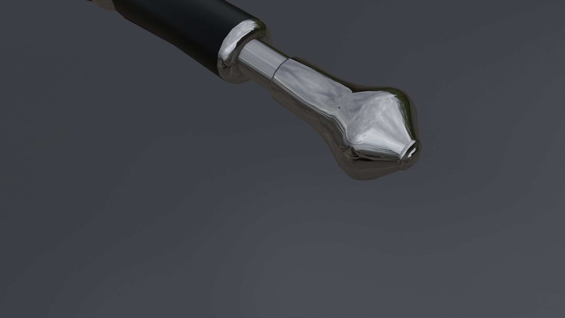 Retro sword concept Low-poly 3D model_8