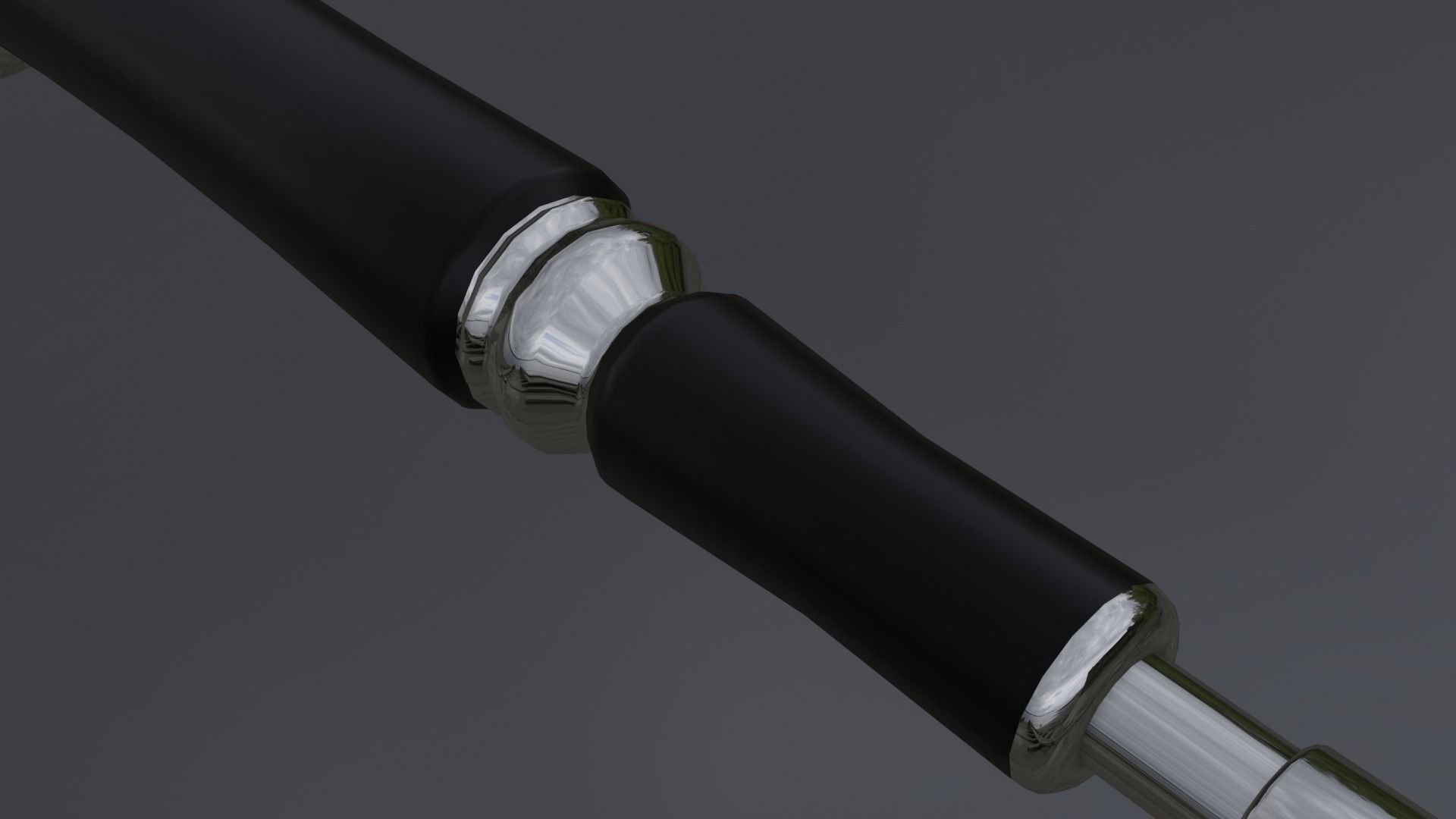 Retro sword concept Low-poly 3D model_9