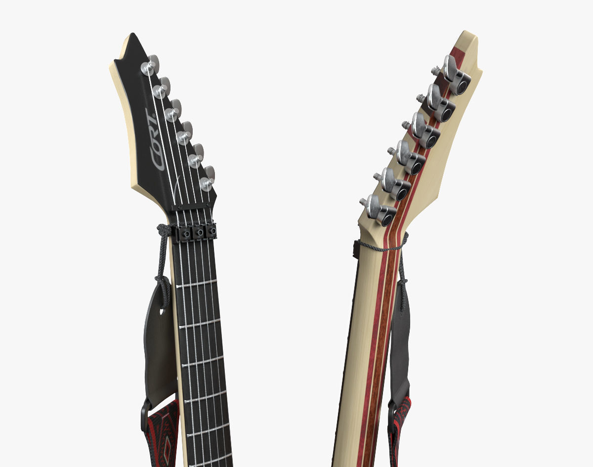 Electric guitar set 3D model_10
