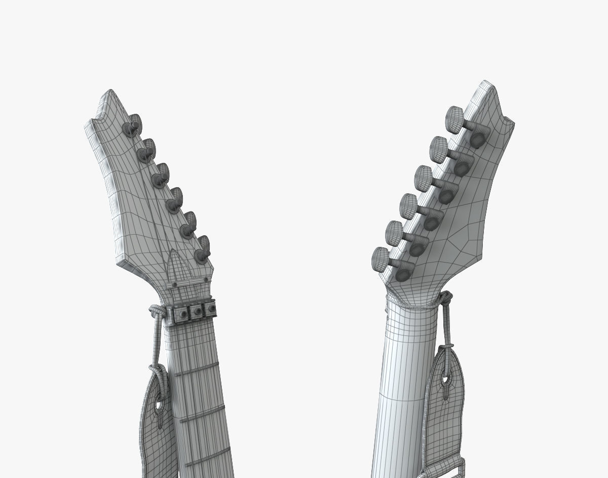 Electric guitar set 3D model_15