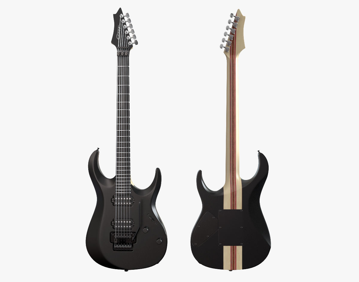 Electric guitar set 3D model_8