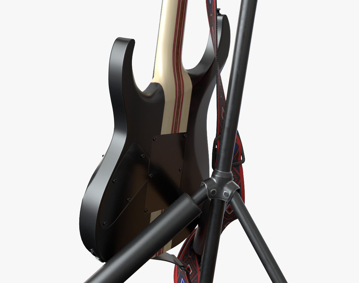 Electric guitar set 3D model_5