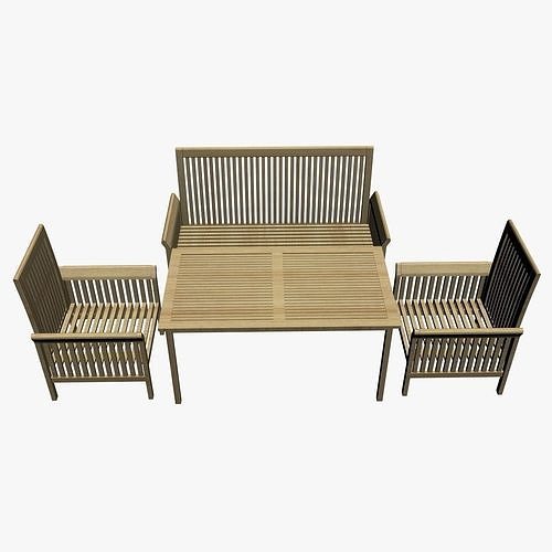 OUTDOOR FURNITURE 15 Low-poly 3D model