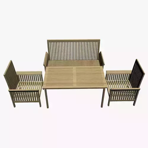 OUTDOOR FURNITURE 15 Low-poly 3D model