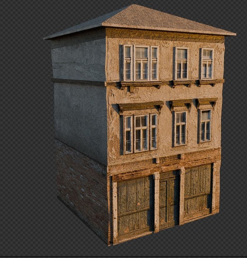Ultra realistic house building Low-poly 3D model_18