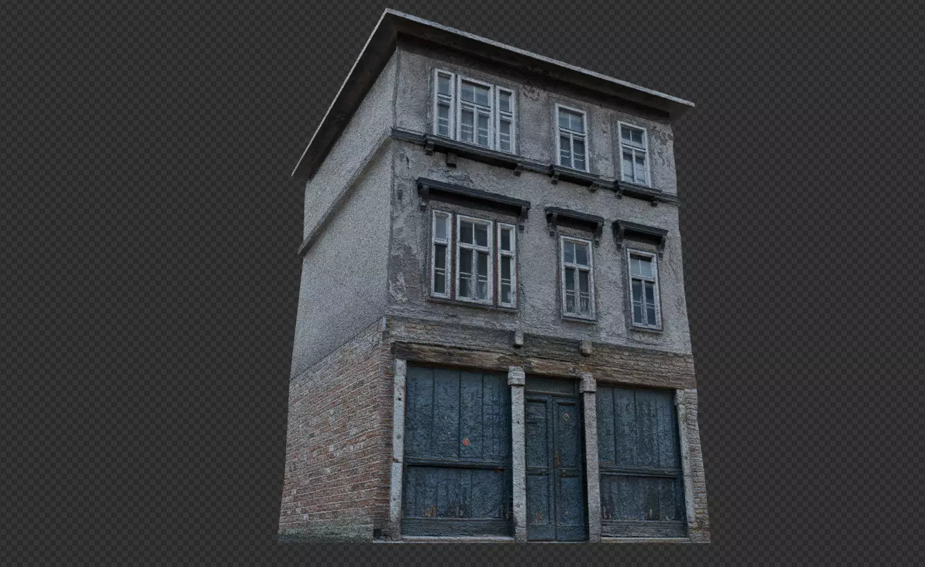 Ultra realistic house building Low-poly 3D model_0