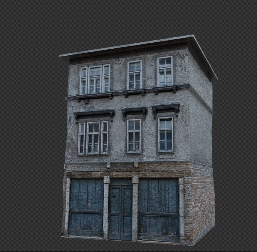 Ultra realistic house building Low-poly 3D model_5