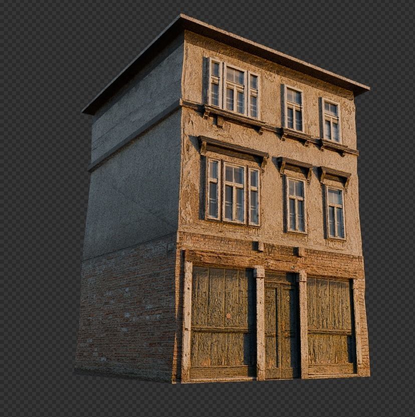 Ultra realistic house building Low-poly 3D model_15