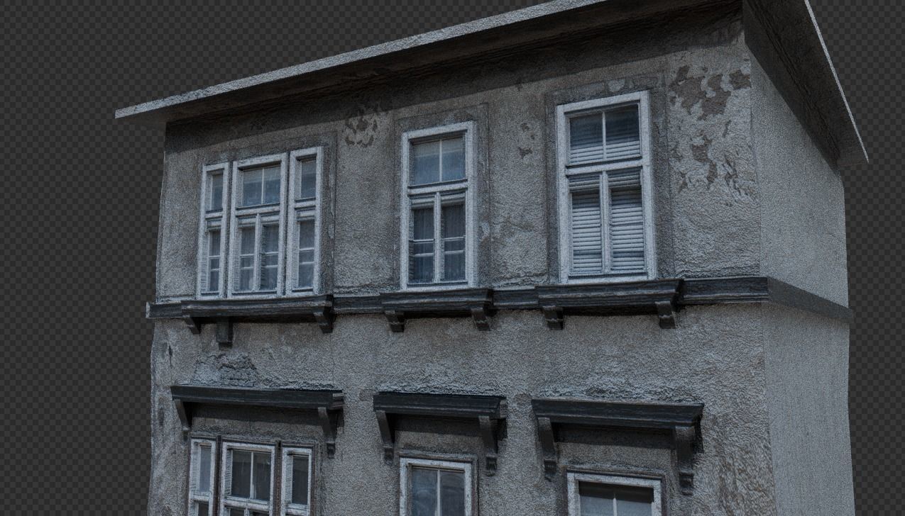 Ultra realistic house building Low-poly 3D model_4