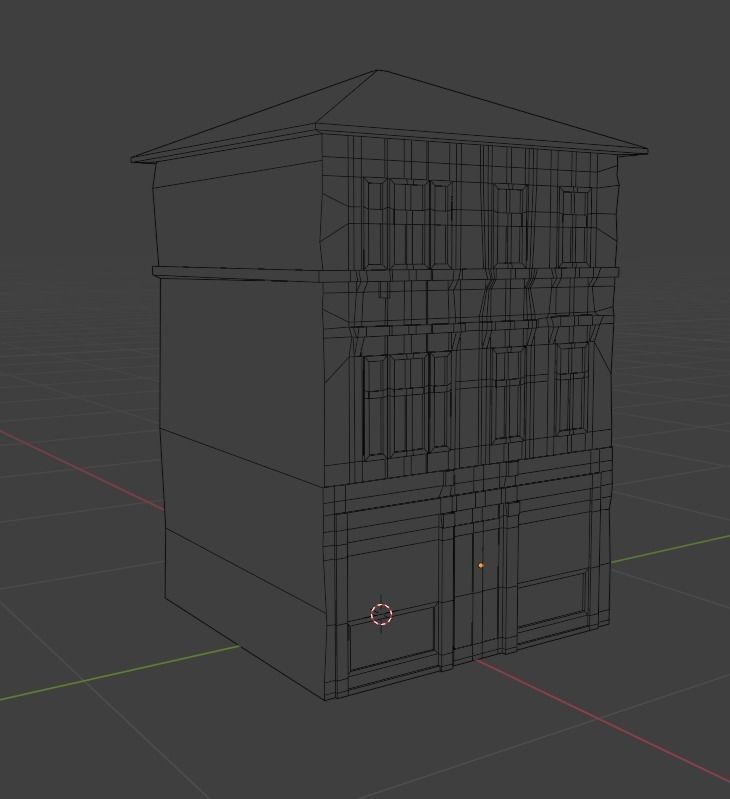 Ultra realistic house building Low-poly 3D model_24