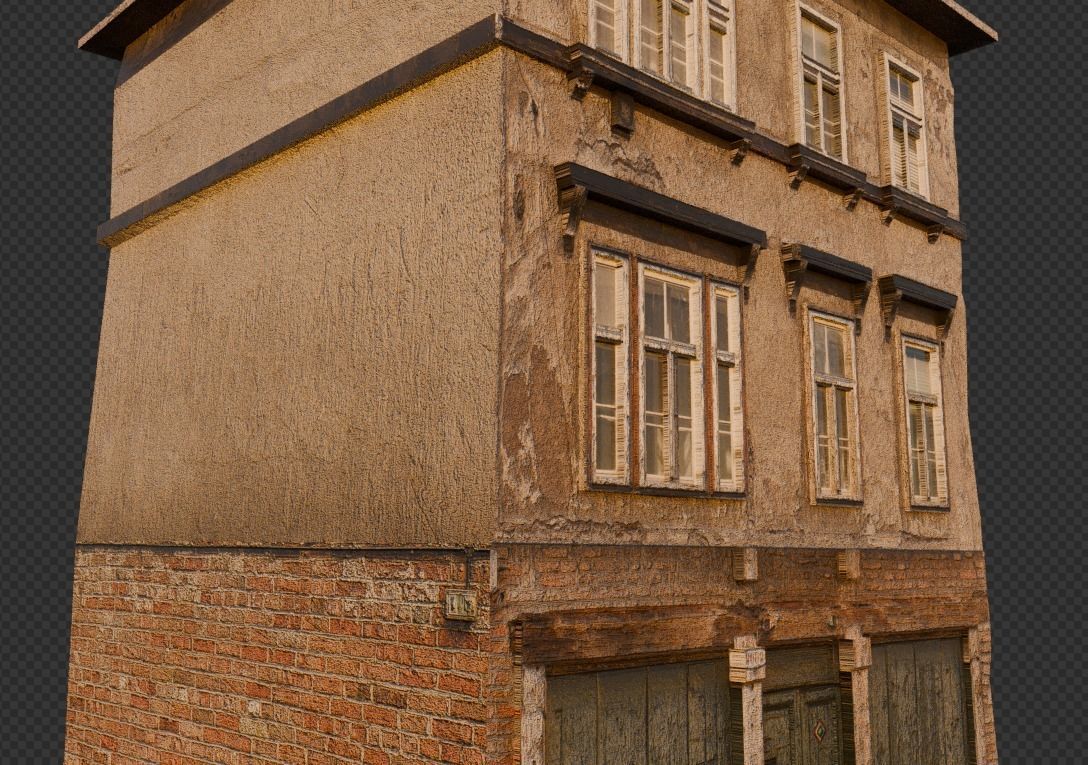 Ultra realistic house building Low-poly 3D model_11