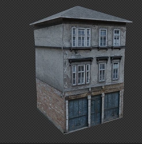 Ultra realistic house building Low-poly 3D model 7