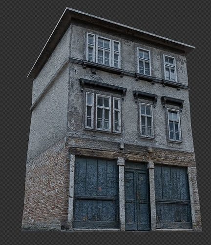 Ultra realistic house building Low-poly 3D model 3