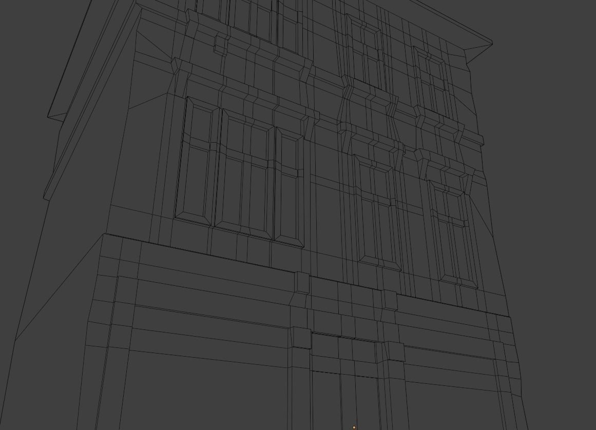 Ultra realistic house building Low-poly 3D model_26