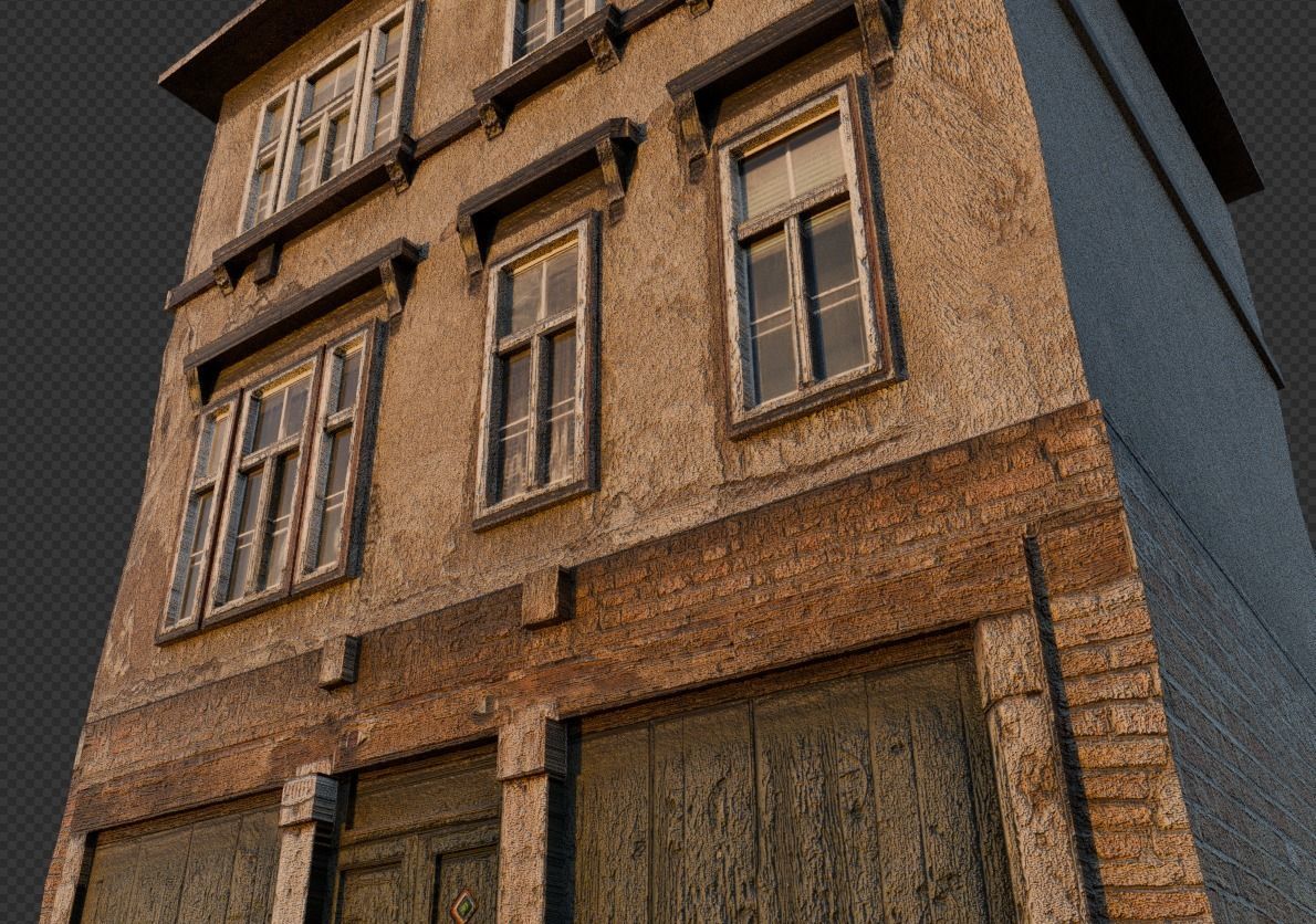 Ultra realistic house building Low-poly 3D model_10