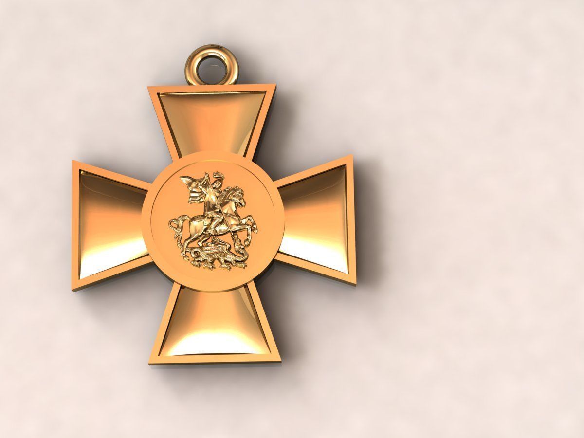 St George the Victorious pendant cross krest 28 3D print model_1