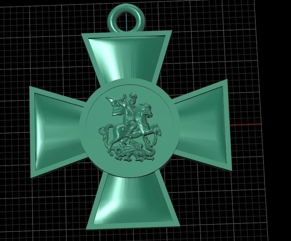 St George the Victorious pendant cross krest 28 3D print model_11