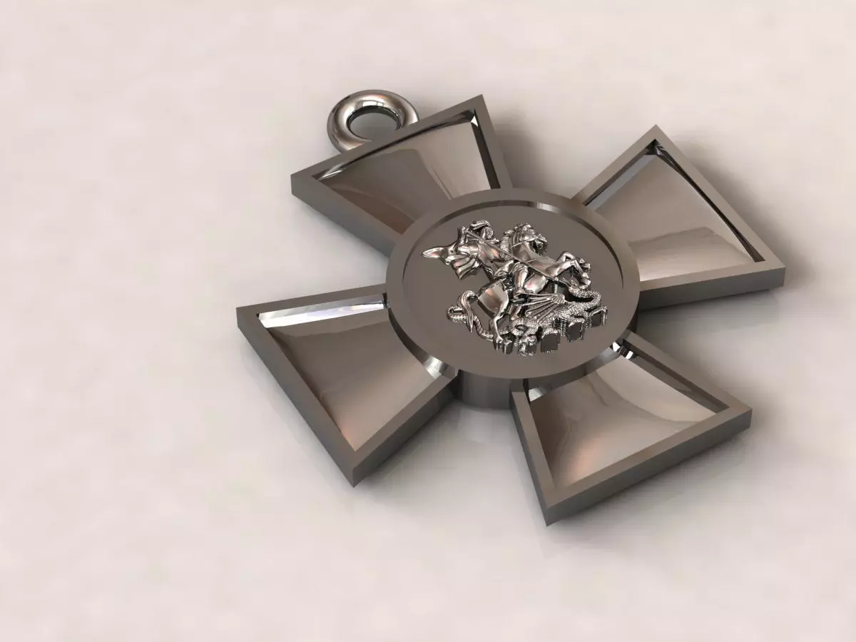 St George the Victorious pendant cross krest 28 3D print model_0