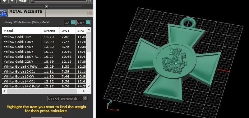 St George the Victorious pendant cross krest 28 3D print model_7