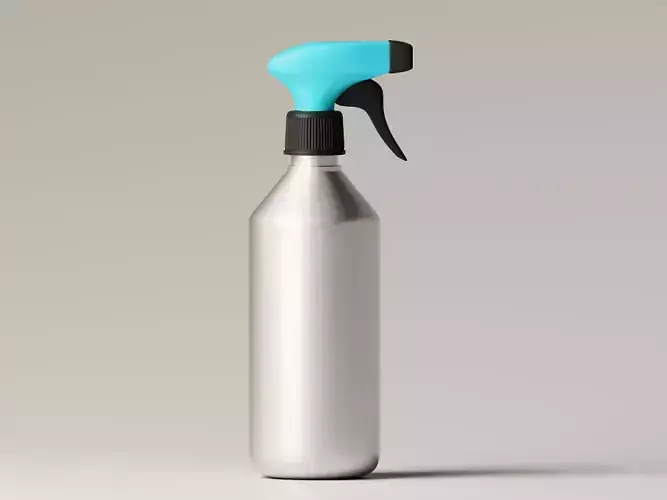 Aluminum Cosmetic Bottles Trigger Spray 3D Model