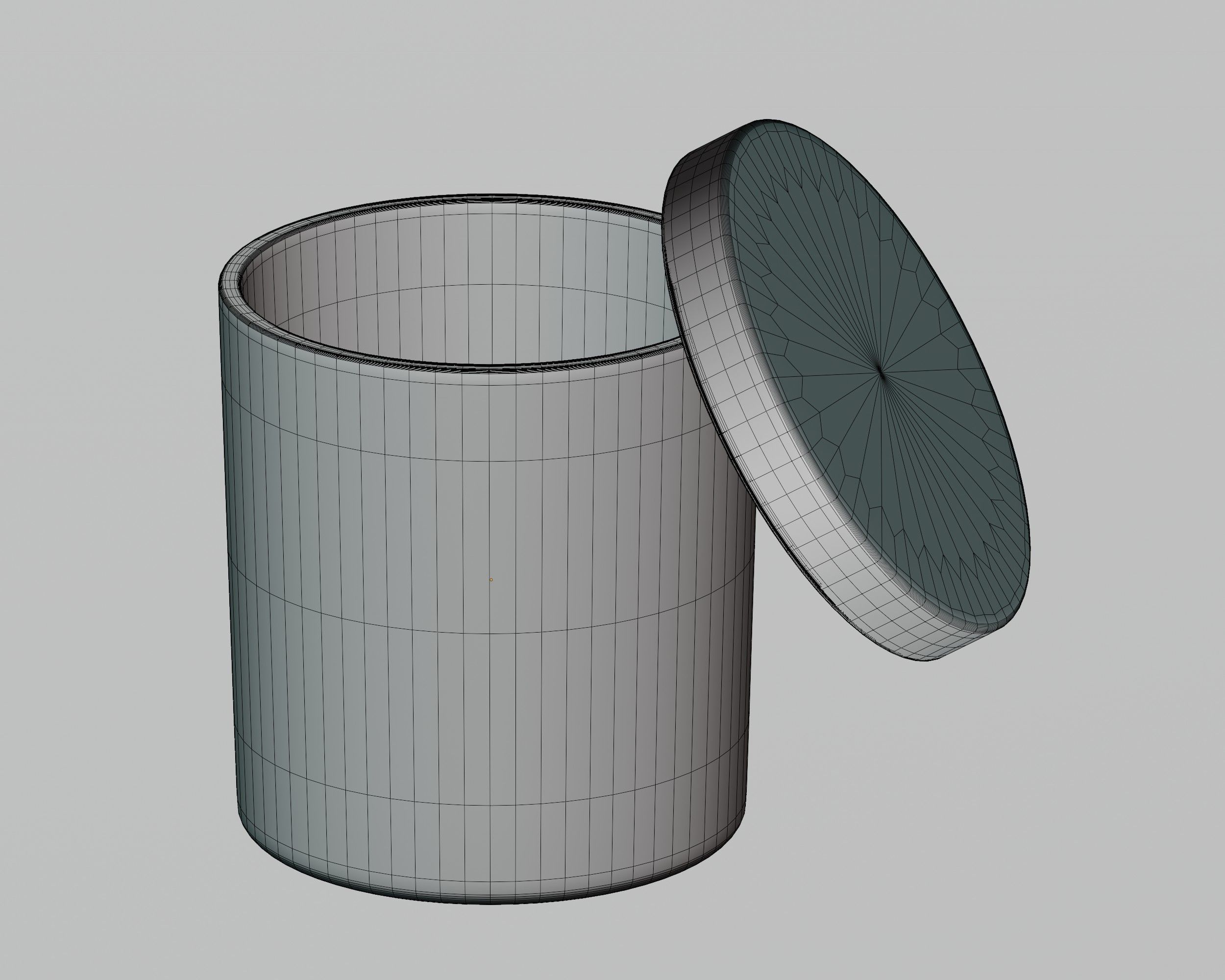 Candle jar Low-poly 3D model_4