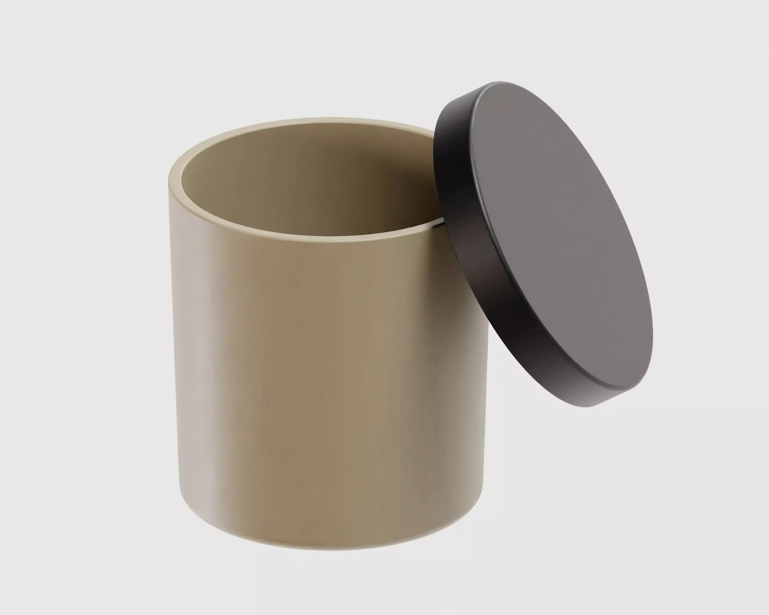 Candle jar Low-poly 3D model_0