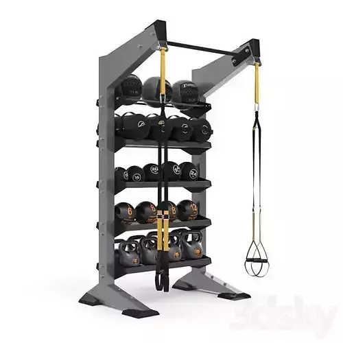 Torque Fitness - X-Create 1-Module Storage Wall 3D model 3D model