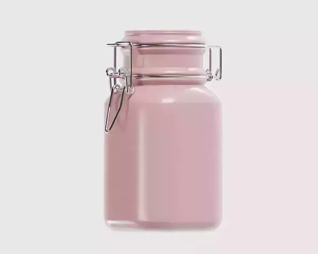 Kitchen glass jar Low-poly 3D model