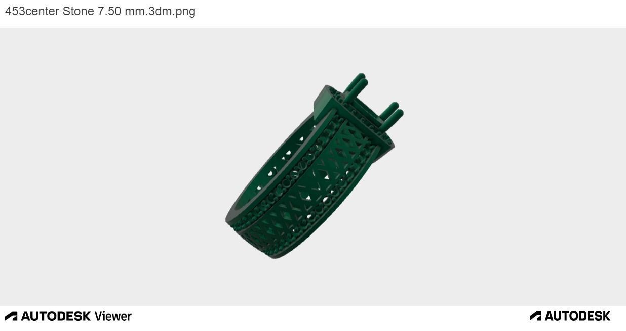 Men Ring With Asscher Cut Center Stone 3D print model_1