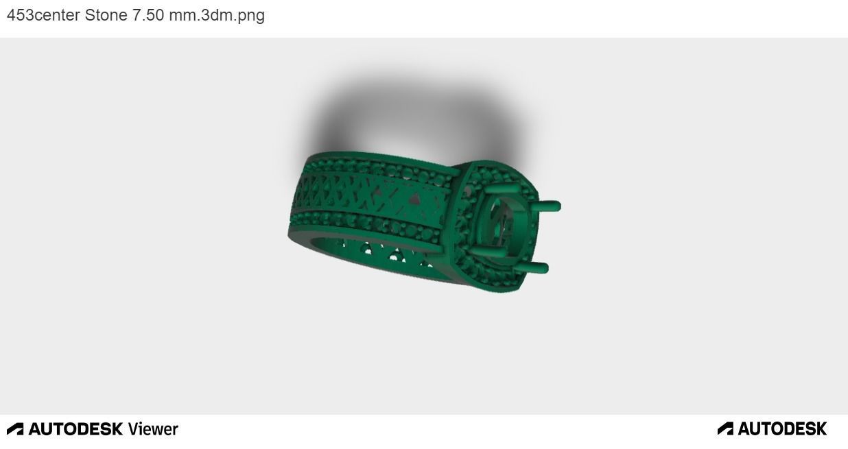 Men Ring With Asscher Cut Center Stone 3D print model_5