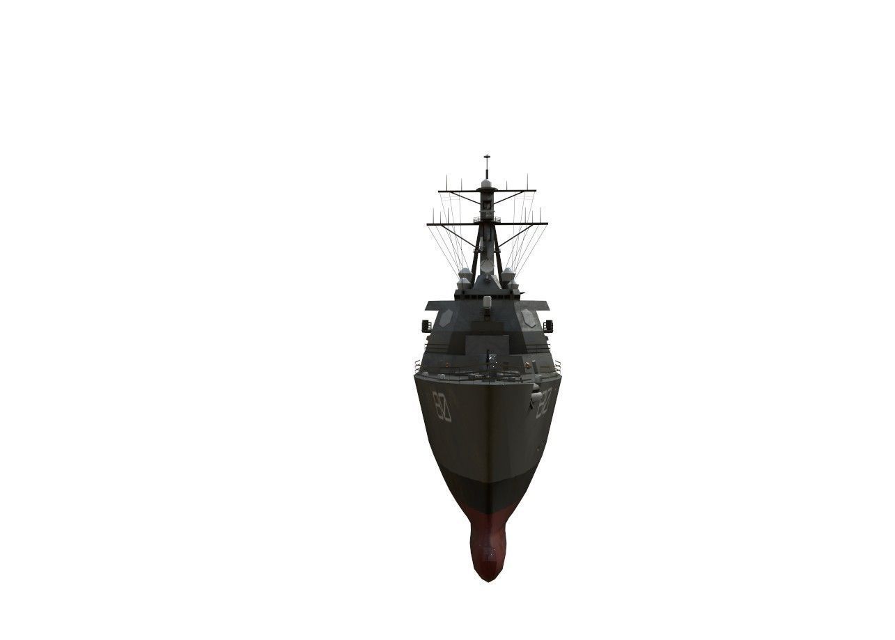 arleigh burke destroyer Low-poly 3D model_4