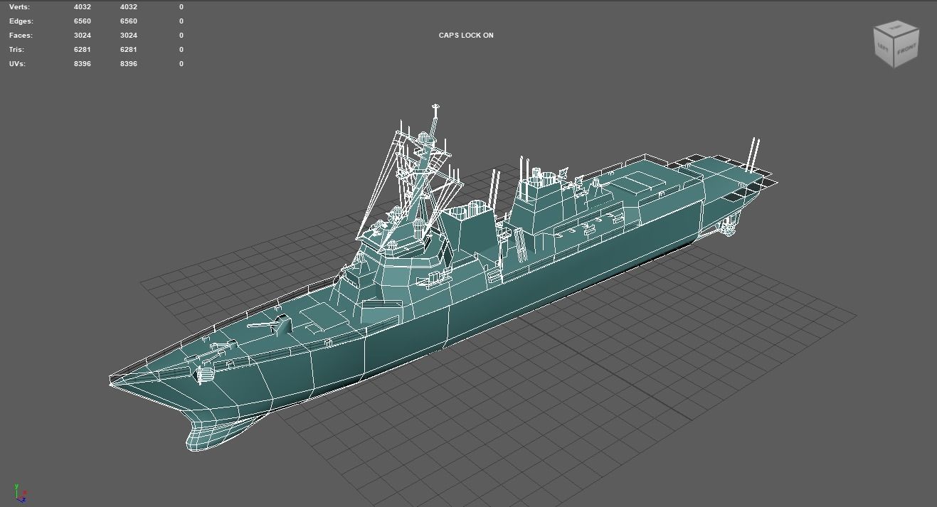 arleigh burke destroyer Low-poly 3D model_19