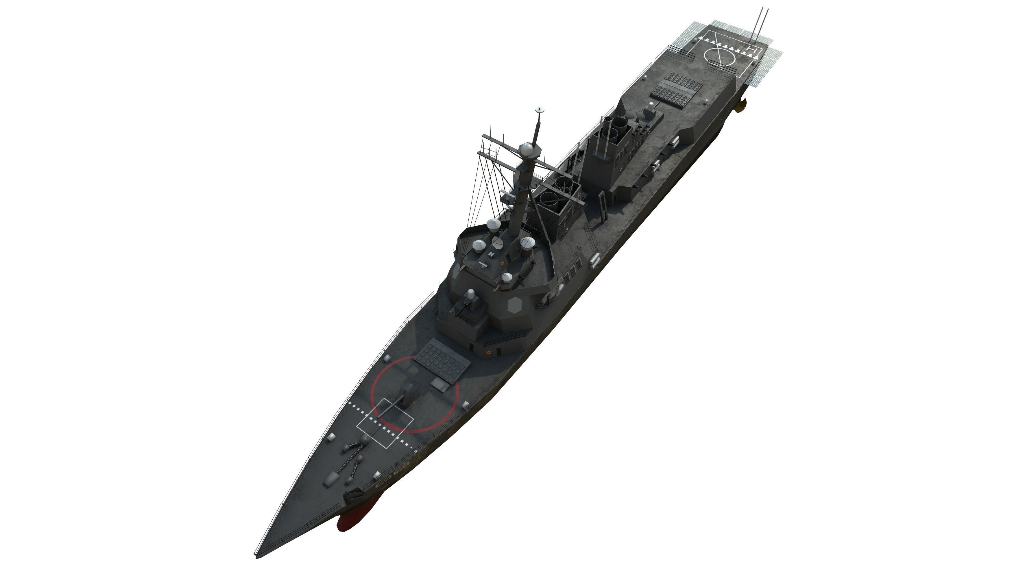 arleigh burke destroyer Low-poly 3D model_24