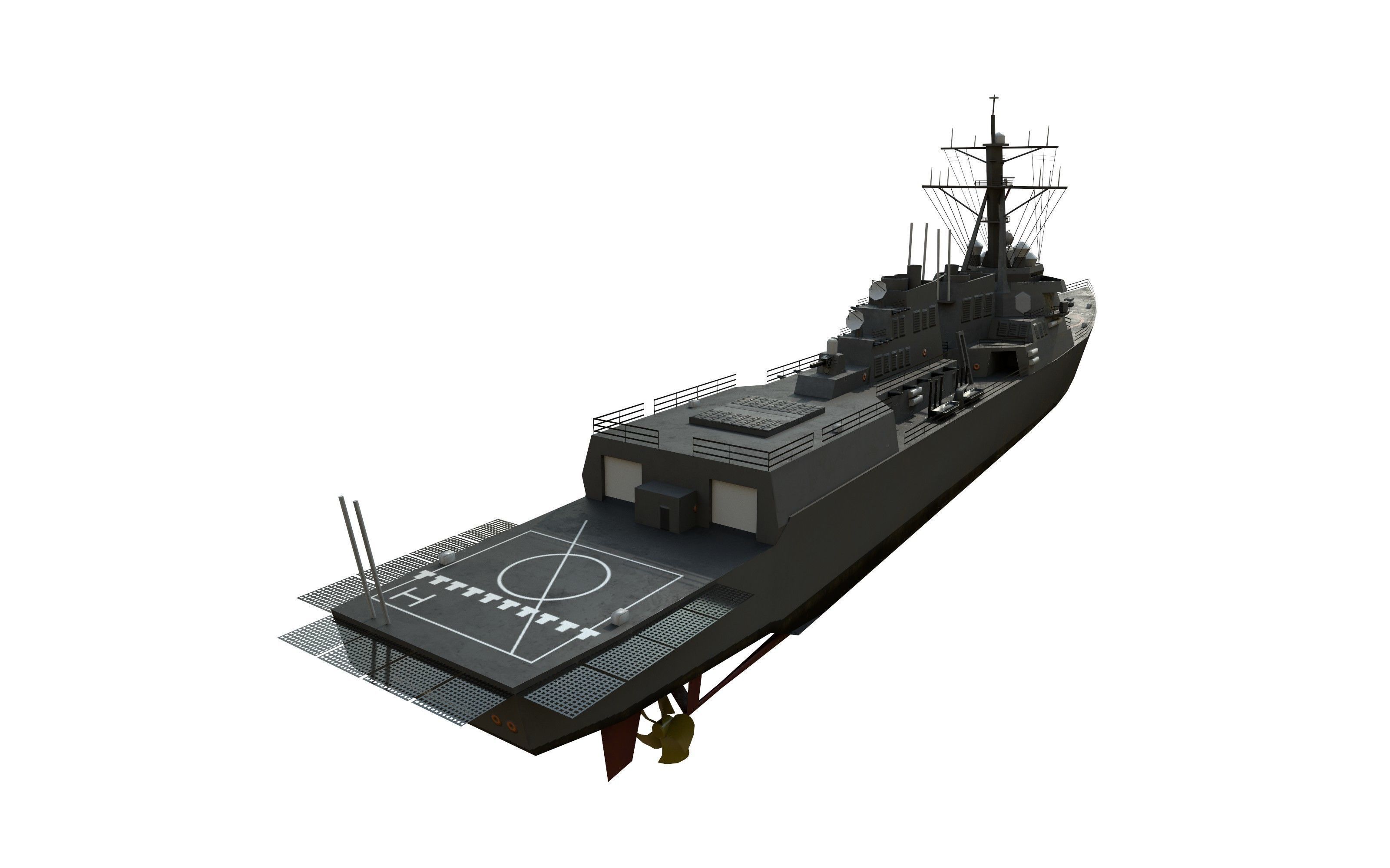 arleigh burke destroyer Low-poly 3D model_18