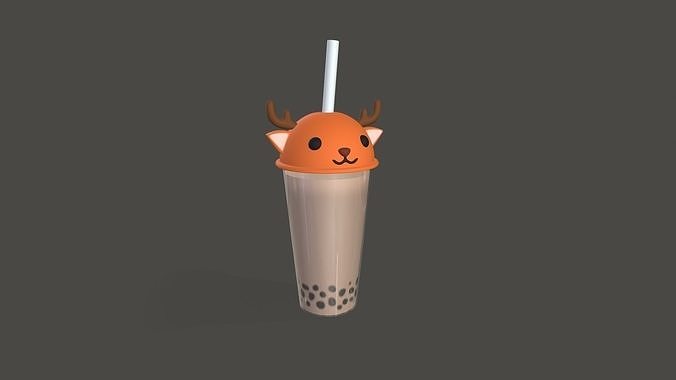 Deer Bubble Tea Cute