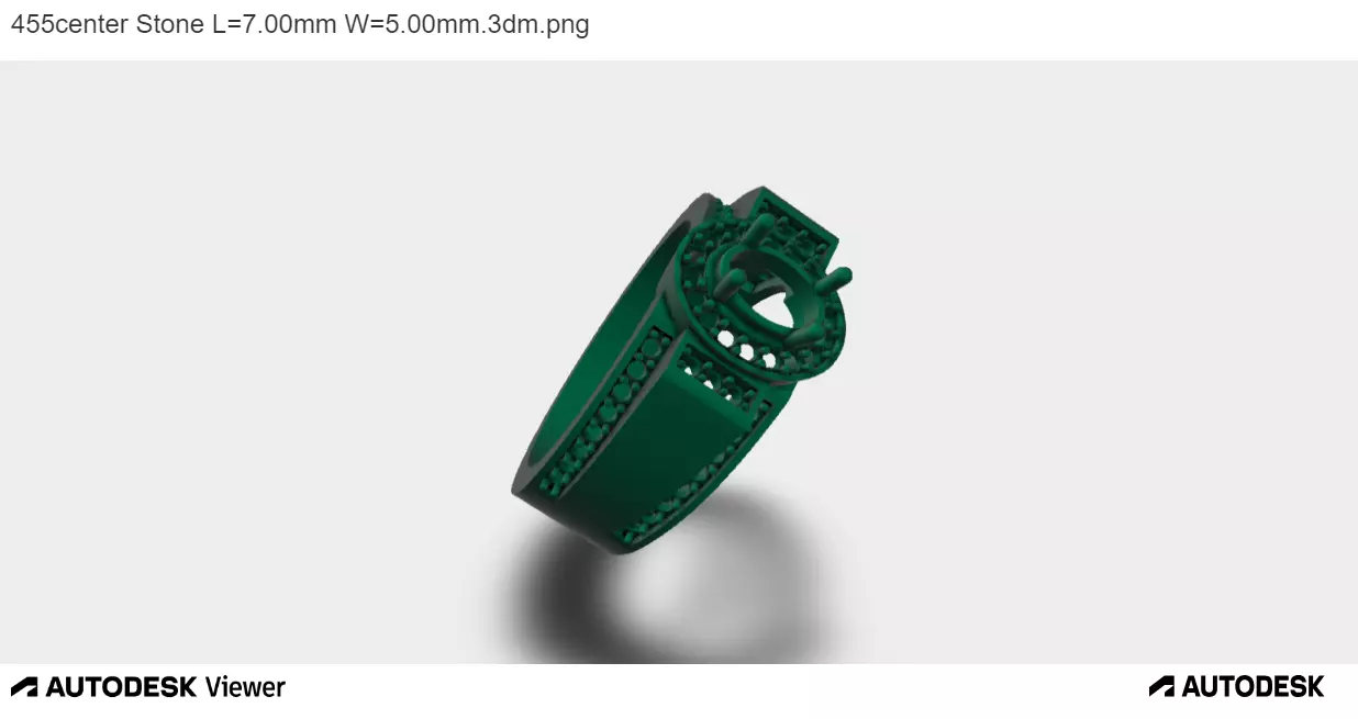 Men Ring With Oval Cut Center Stone 3D print model_0