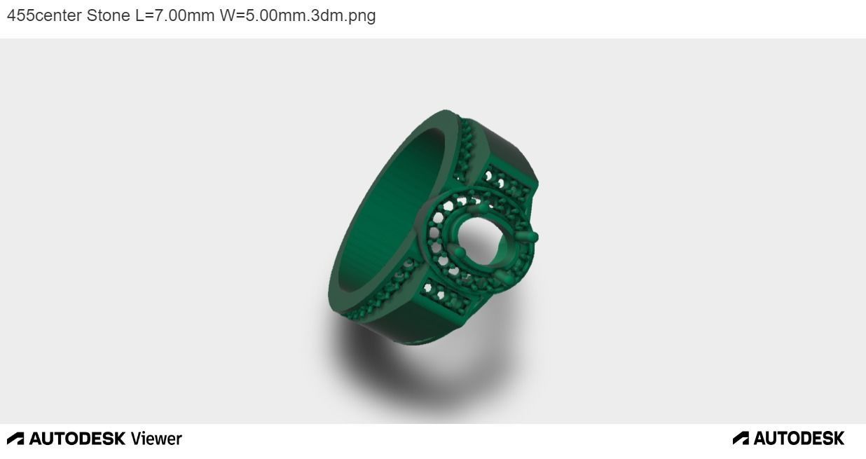 Men Ring With Oval Cut Center Stone 3D print model_6