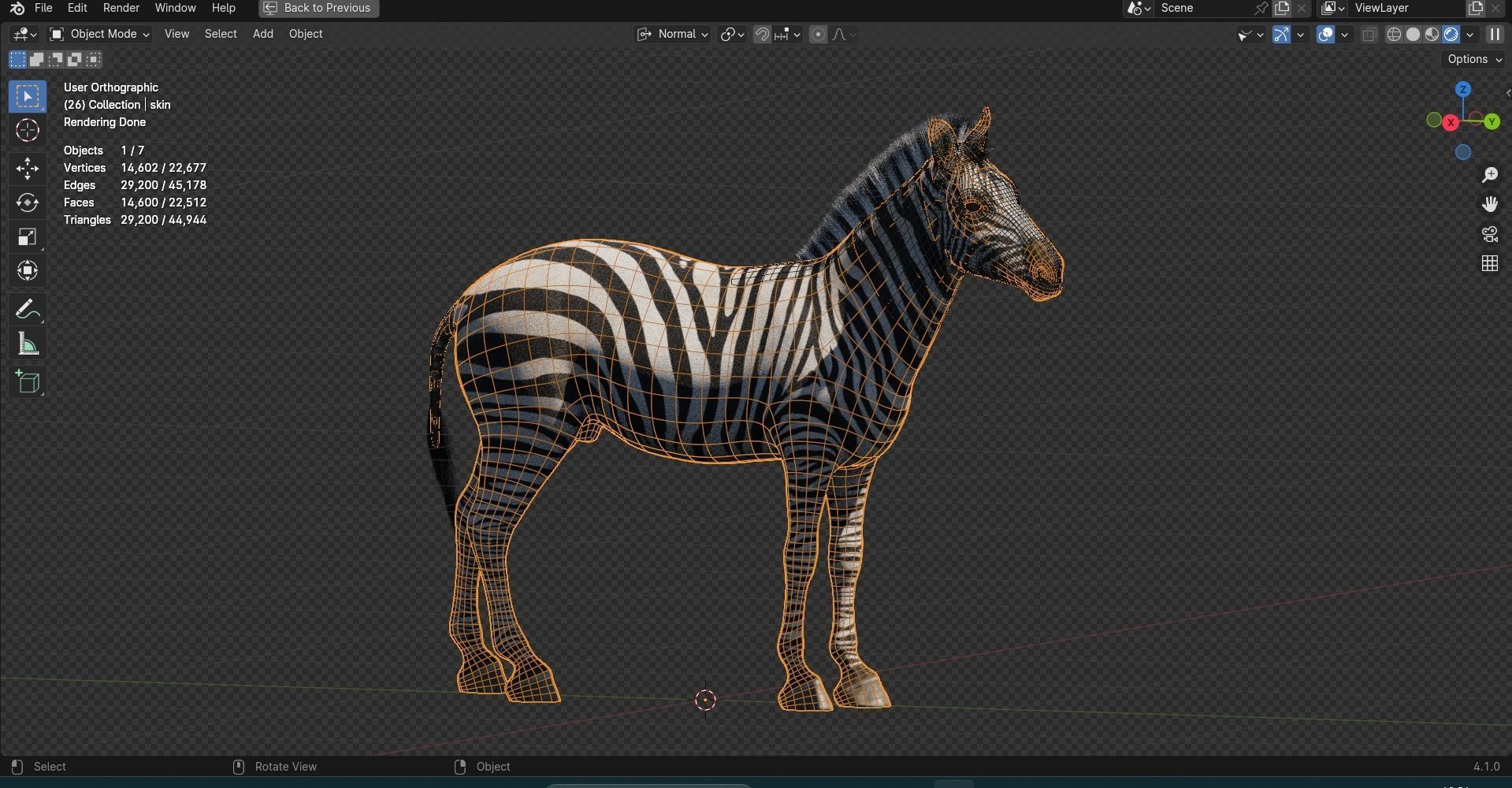 Zebra - Blender 3D model_13