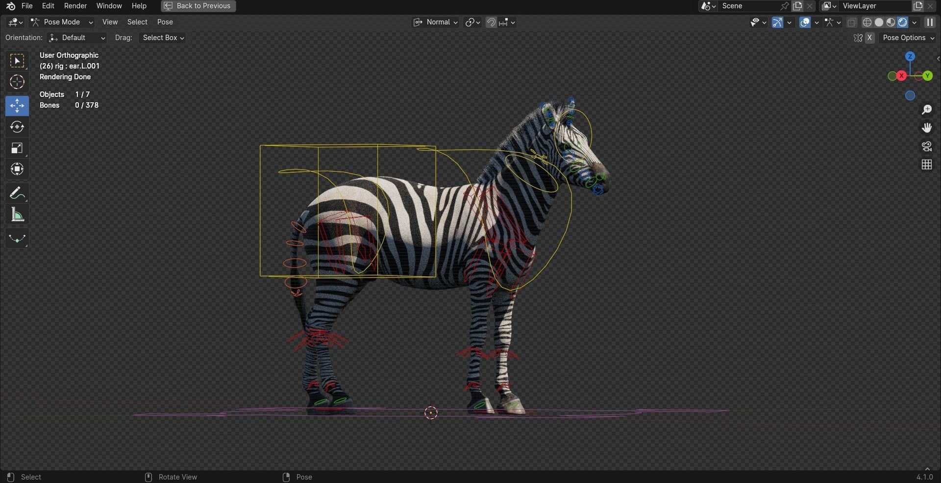 Zebra - Blender 3D model_12