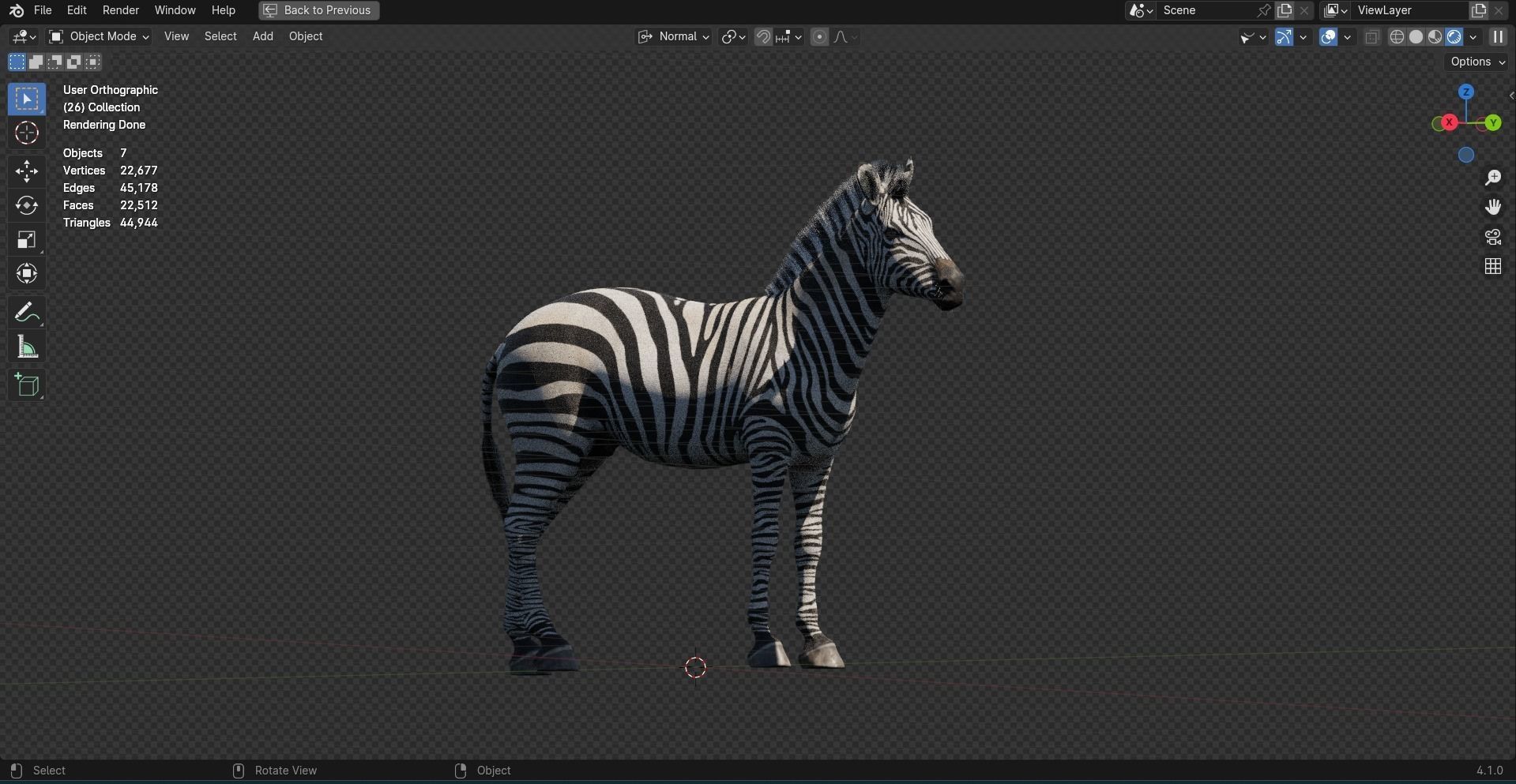 Zebra - Blender 3D model_11
